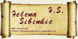 Helena Sibinkić vizit kartica